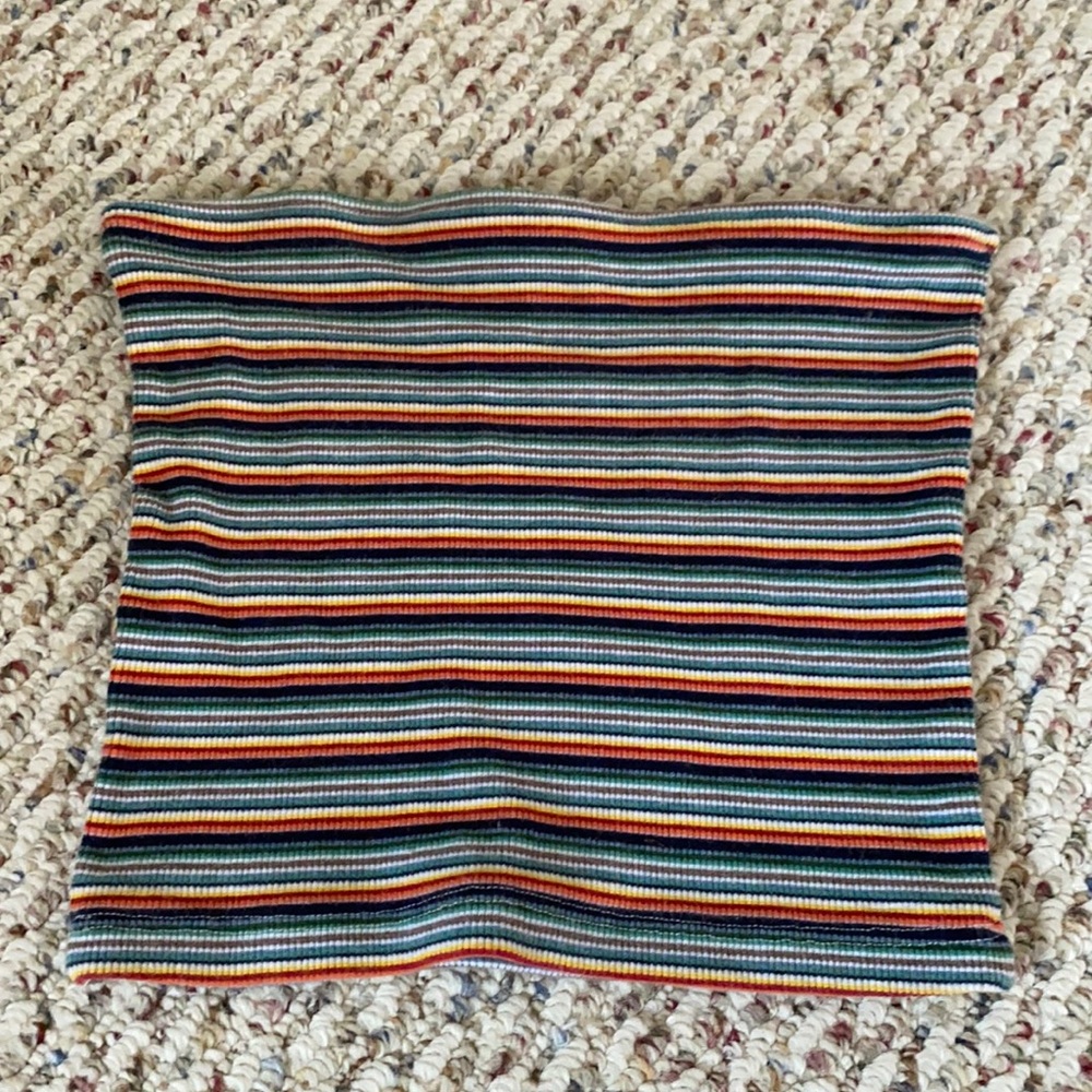 brandy melville rainbow striped tube top